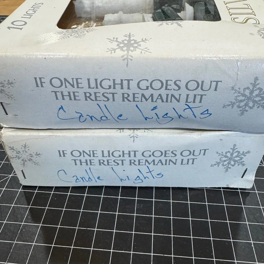 Silvestri Vintage Christmas Lights Clip On Candle 10 Light String Lot of 2 Boxes